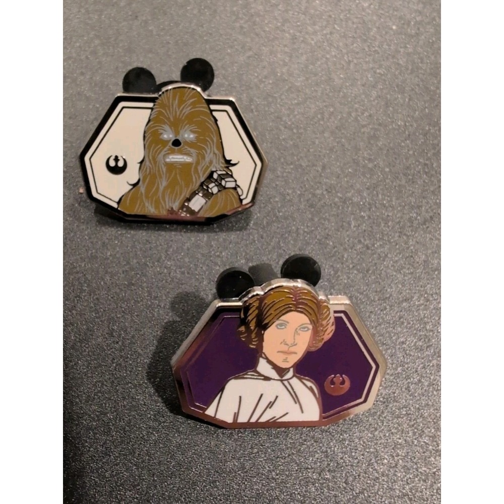 Disney Star Wars Heroes 2022 Hidden Mickey Pins Lot Of 2 Pins